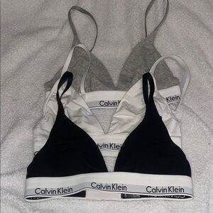 calvin klein v neck bralettes